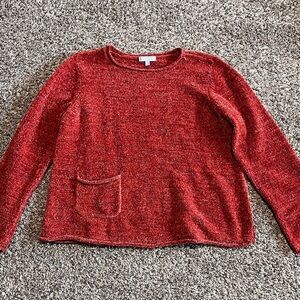 Orange Habitat soft knit sweater